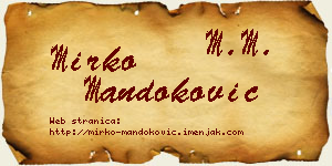 Mirko Mandoković vizit kartica
